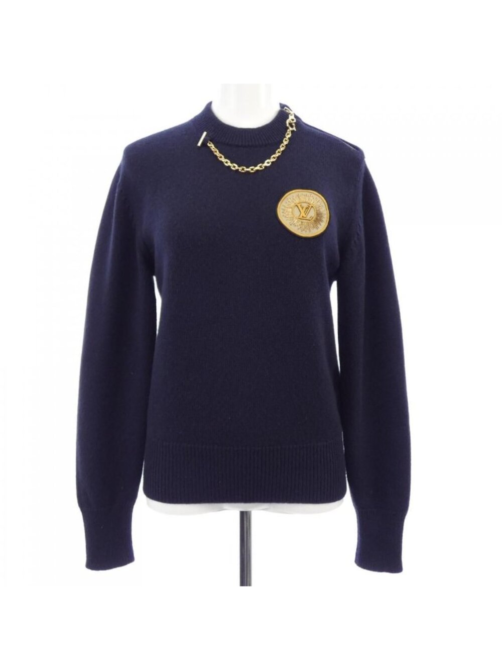 Louis Vuitton Chain Detail Patch Sweater Knit